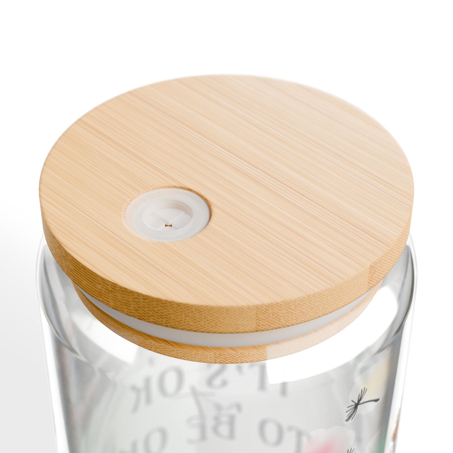 Inspirational Sipper Glass - 16oz "It's Okay to Be Okay", 16 ounce Sipper Glass, Gift For Her, Birthday Gift, Motivational Glass Cup