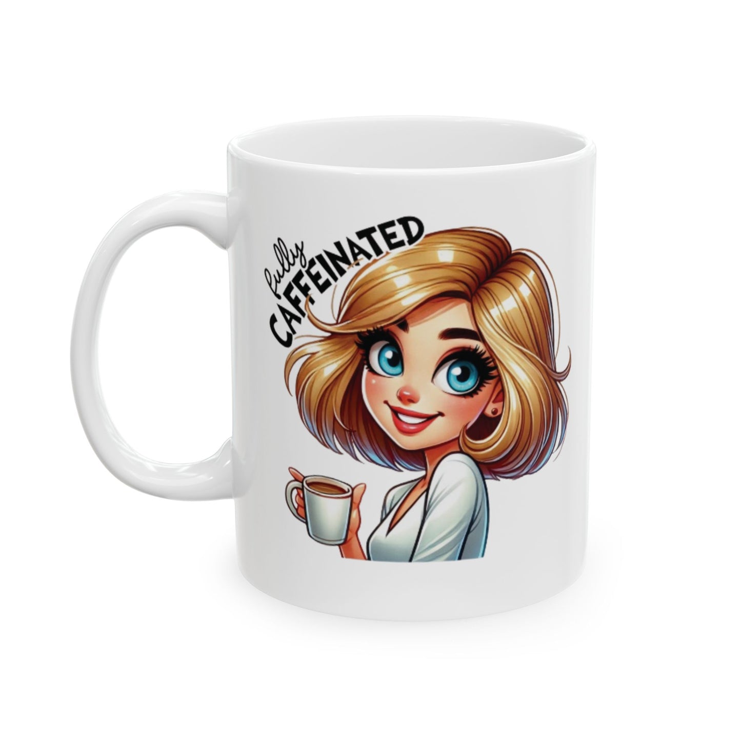 Coffee Lover's Ceramic Mug - 11oz & 15oz - Cute Design for Caffeine Enthusiasts, Before After Coffee, Funny Gifts For Her